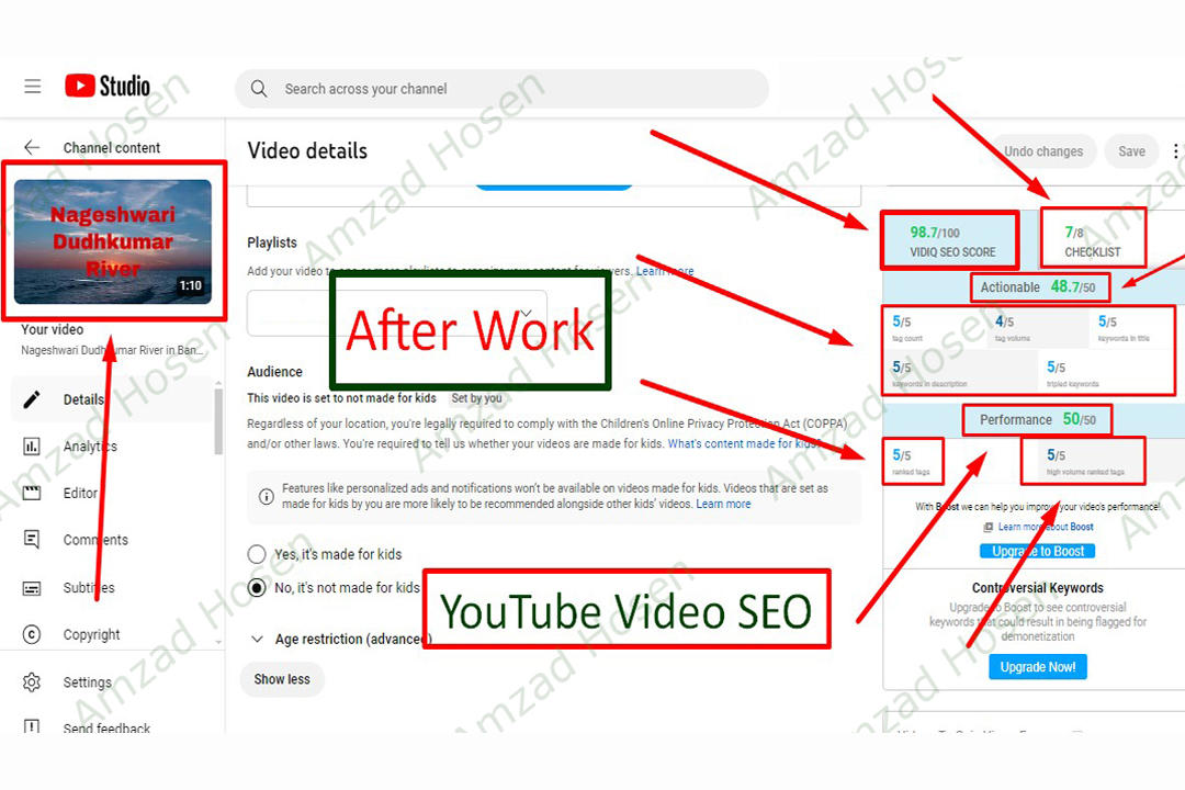 Amzad Hosen, YouTube SEO, YouTube Video SEO, Video SEO Portfolio, YouTube Marketing, SEO Expert, Digital Marketer, Freelancer Amzad Hosen, Online Business Growth, YouTube Optimization