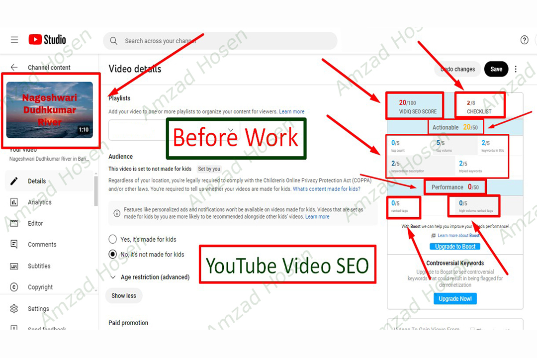 Amzad Hosen, YouTube SEO, YouTube Video SEO, Video SEO Portfolio, YouTube Marketing, SEO Expert, Digital Marketer, Freelancer Amzad Hosen, Online Business Growth, YouTube Optimization